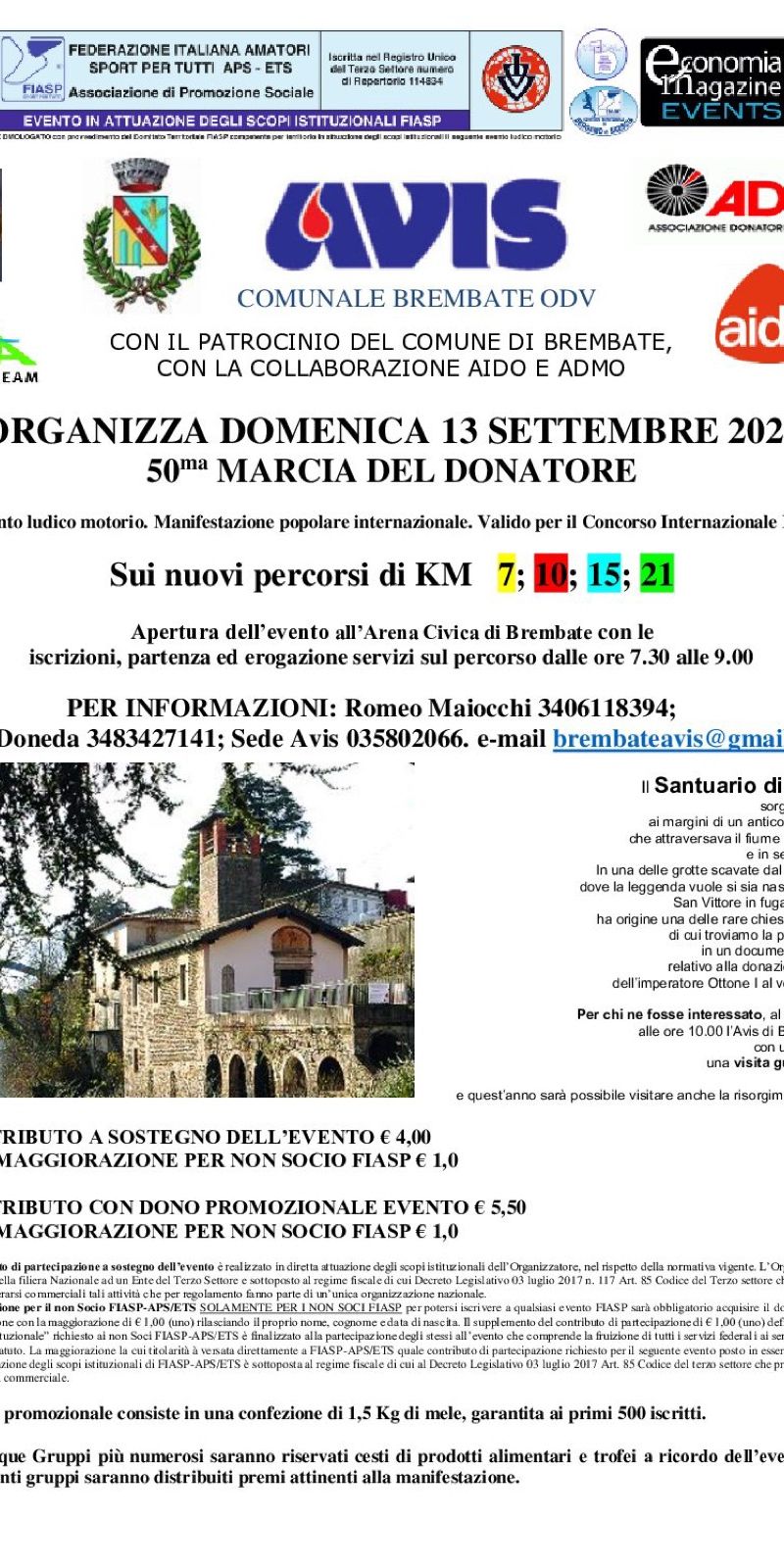 Marcia del Donatore di Brembate (50ª edizione)